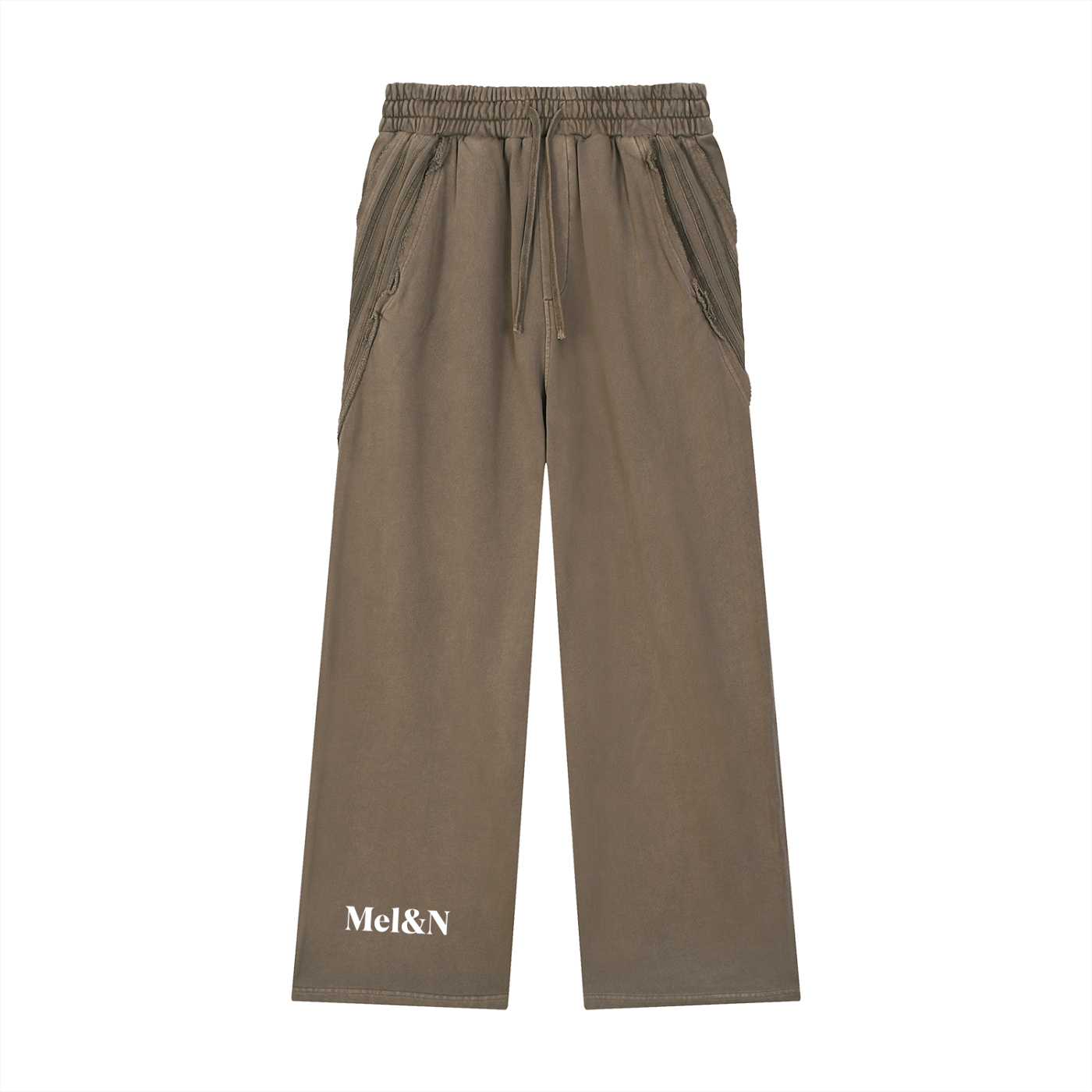 Snow Washed Tape Raw Edge Sweatpants