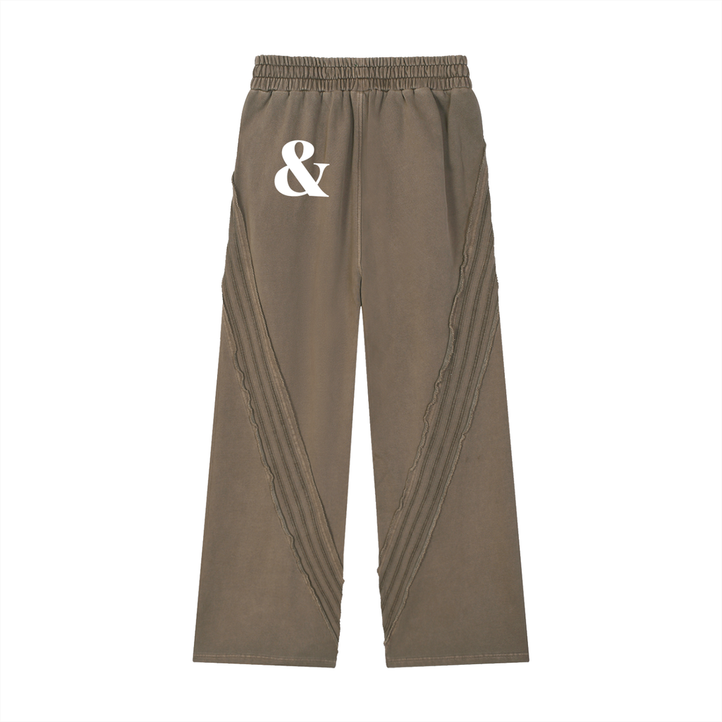 Snow Washed Tape Raw Edge Sweatpants